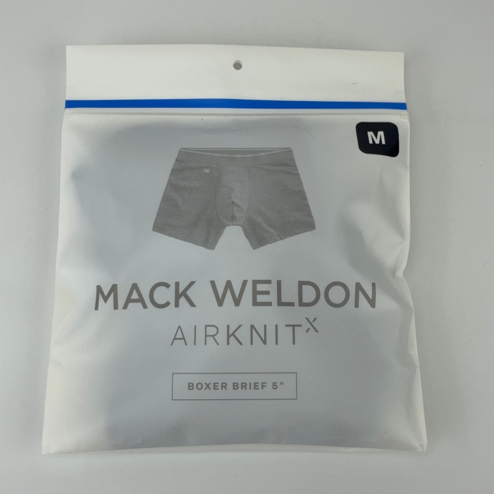 Mack Weldon Airknitx Boxer Brief 5" Charcoal Heather MODBO1-CH-M Mens Medium